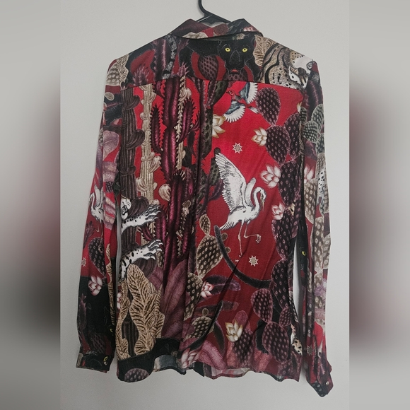 Cavalli - burgundy shirt - Picture 2 of 5